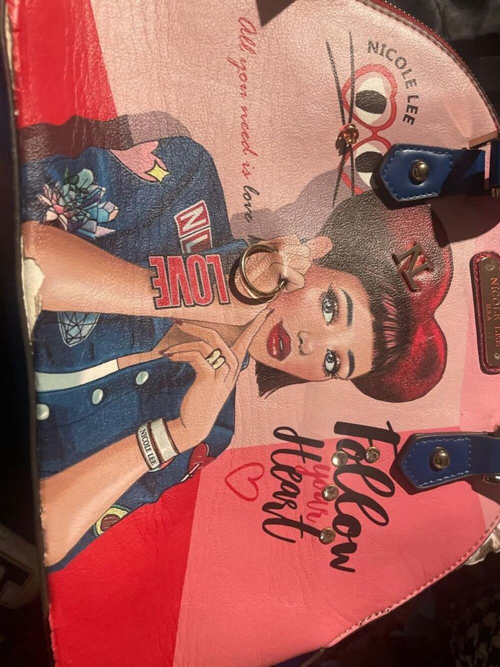 Nicole Lee Follow Your Heart Dome Handbag